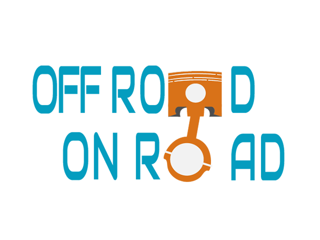 Logo von Medina Mendelstein, Content Creator Reiseblog "Off Road On Road". Off Road steht in der ersten Zeile ausgeschrieben. On Road steht in der zweiten Zeile ausgeschrieben. Das "A" von Off Road ist ein Zylinderkopf. Das zweite "O" von On Road ist eine Nockenwelle. Der Zylinder und die Nockenwelle sind mit einer Pleuelstange verbunden. Beide zusammen bewegen sich im 4-Takt auf und ab.