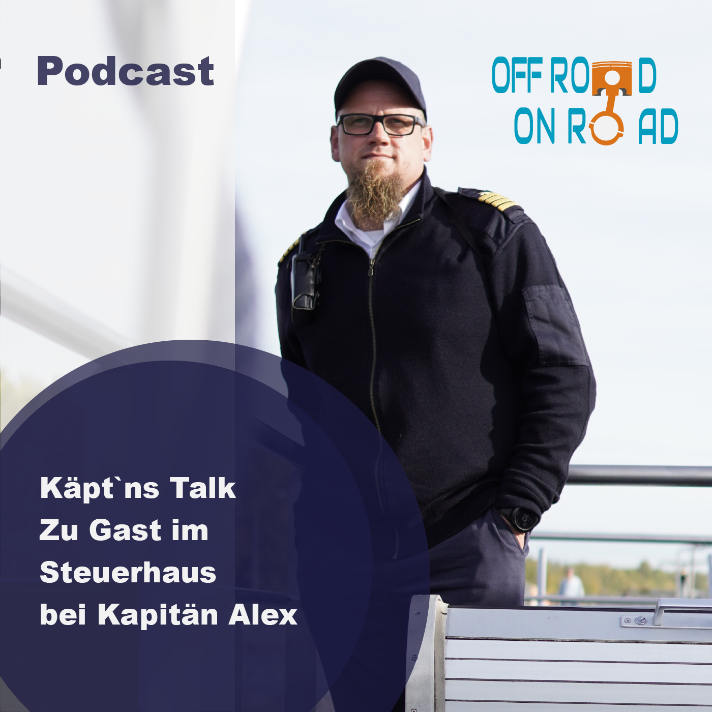 Podcast Medina Mendelstein Käpt´ns Talk. Zu Gast im Steuerhaus bei Kapitän Alex. Cover